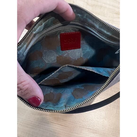 Hobo International Purse Wristlet Shoulder Bag Grey Leather Small - Picture 5 of 7